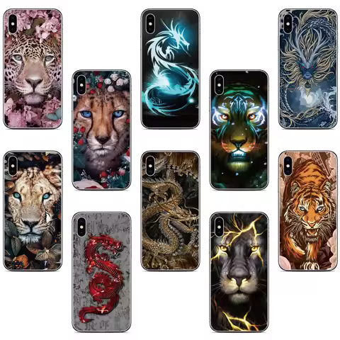 Tiger Dragon Phone Case For ZTE Blade A52 A72 A71 A51 A31 V40 V30 Vita L9 Axon 30 40 Nubia Red Magic