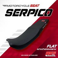 SERICO เบาะปาด AKS made in thailand เบาะมอเตอร์ไซค์ ผลิตจากผ้าเรดเดอร์ หนังด้าน ด้ายแดง