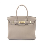 HERMES Birkin 30 手提包 C Togo 皮革 灰瀝青 二手 女士 GHW