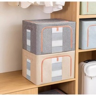 66L Storage Box Foldable  Box Steel Frame Detachable Storage Box clothes organization