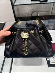 Chanel 荔枝皮 25bag 黑金mini