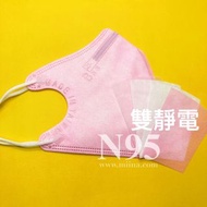 BNN 雙靜電N95 超立體U系列成人口罩（四層雙靜電；台灣靜電布：BFE99%）