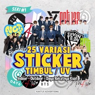 KPOP Fandom Sticker UV Embossed Material Waterproof Anti-Scratch - BTS STRAYKIDS SEVENTEEN NCT DAY6 