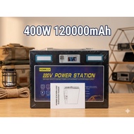 ROMILLY 22V Power Station 220V/50Hz, 400W, 12V10A, 5V2, 4A, 120000mAh With Charger n box dent
