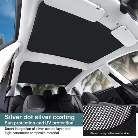 Ice Cloth Buckle Sunshade for Tesla Model 3 2024-2026 & Model Y Juniper 2025 2026 Ice Crystal Roof S
