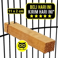 KICAU MART Kayu Gigitan Mainan Kayu Krikitan Burung Lovebird Parkit Parrot Paruh Bengkok Nuri Kakakt