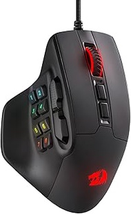 Redragon M811 Aatrox MMO Gaming Mouse, 15 Programmable Buttons Wired RGB Gamer Mouse w/Ergonomic Nat