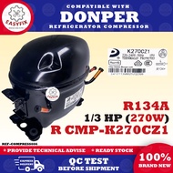 270W 1/3HP R CMP-K270CZ1 DONPER REFRIGERATOR COMPRESSOR R134A PETI SEJUK AC KOMPRESSOR MOTOR FREEZER