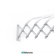 Dekoruma HIRUTO Extendable Wall-Mounted Clothesline 80 cm - White PT
