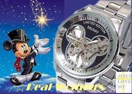買1送1迪士尼收藏版正品米奇前後透明縷空機械錶大錶面一五0 一元起標
