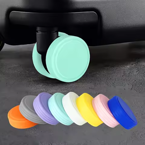 Luggage universal wheel full package silicone protective cover, 4pc luggage wheel cover