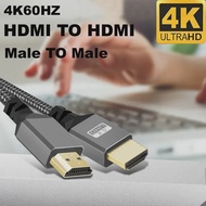 Nylon Braid HD 4K 60HZ Compatible V2.0 HDMI TO HDMI Extension Male Plug Cable For Monitor Camera DV 