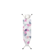 BRABANTIA Ironing Board B 124 x 38cm with Steam Iron Rest Ivory, Abstract Leave