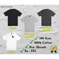 [ XS - 5XL ] RIANS (PREMIUM) COTTON PLAIN T-SHIRT KOSONG UNISEX - {Lengan Pendek}