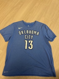 NBA Nike Oklahoma City thunder Paul George tee shirt  奧克拉荷馬雷霆隊籃球球衣波衫T恤保羅佐治耐克