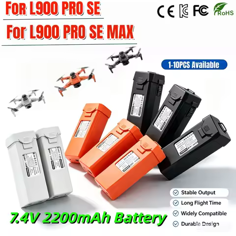 1-10PCS For L900Pro Drone L900 Pro SE MAX Quadcopter LI-ion Battery 7.4V 2200MAH Lipo Battery For L9