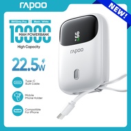 Rapoo RH10ms Pro 10000mAh Powerbank  PD20W Lightning and Type C Power bank with Digital Display Port