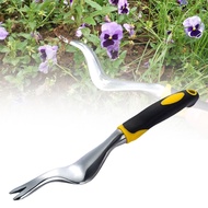 1PCS Hand Tool Garden Weeding Tools Root Extractor With Handle Farmland Transplant Gardening Bonsai Tools Stainless Steel Gardening Curved Head Tool