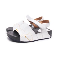 W&M 羊皮藝術染線厚底涼鞋 女鞋-白色