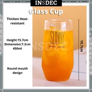 INS Creative Glass Cup Juice Cup Ins style Thicken Heat-resistant 杯