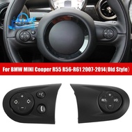 Multifunction Audio Cruise Car Steering Wheel Control Switch Trim Cover for BMW MINI Cooper R55 R56 R57 R58 R59 07-14 Replacement Parts