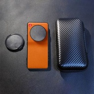 全城熱賣 - For Xiaomi 14 Ultra JSR 手機殼濾鏡+轉接環帶百潔布收納包套裝（赤霞橙）