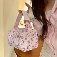 Pink kitty Cosmetic Bag Large-Capacity Three-Dimensional Cute Portable Outing Storage Bag kt Cat Was