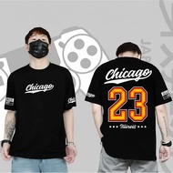 S-5XL BAJU KAOS CHICAGO BULLS 23 LUINOIS NBA KAOS CHICAGO BULLS KAOS QUALITY COTTON ROUND NECK T SHI