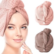 1pc Microfiber Hair Towel With Button - Soft And Absorbent Hair Drying Towel For Bath And Salon Use 