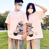 [Ready Stock] Special Couple Wear Niche T-Shirt - Unique High-Quality Short Sleeve Trendsetter 6191