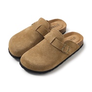 UTUNE รองเท้าเปิดส้นหนังนิ่มผู้หญิงรองเท้าปรับได้หัวเข็มขัดห่วงรัดขาสะท้อนแสงหนาแบบใหม่