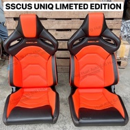 SSCUS SPORT SEAT UNIQ ORANGE FOR WIRA WAJA GEN2 PERSONA EVO3 GSR MYVI VIVA VIOS CITY JAZZ CIVIC RECA