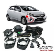 [PERODUA AXIA STANDARD G SPEC/1.0 AT(2017-2019)FRONT BUMPER(CHROME RING)FOG LAMP/SPORT LIGHT COMPLET