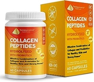 Health Pyramid Collagen Peptides Capsules Hydrolysed with Probiotics, Vitamin C, and Coenzyme Q10 for Healthy Skin and Strong Bones, Collagen Capsules for Women and Men