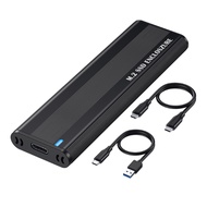 M2 SSD Case NVME SATA Dual Protocol M.2 to USB Type C 3.1 SSD Adapter for NVME PCIE NGFF SATA SSD Disk Box