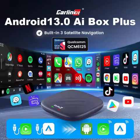 Carlinkit Plus Carplay Ai Box 8GB 128GB Qcm6125 8 Core CarPlay Android Auto Wireless for Online Tv N