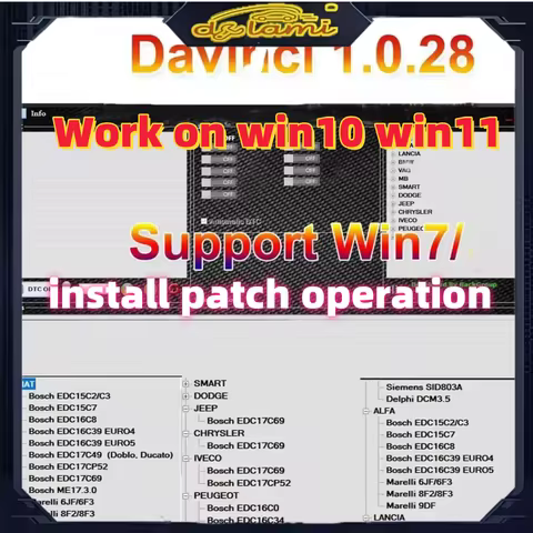 2025 New latest version hotselling davinci 1.0.28 Software Support Win 7/10/11 Work on KESS/KTAG 3 s