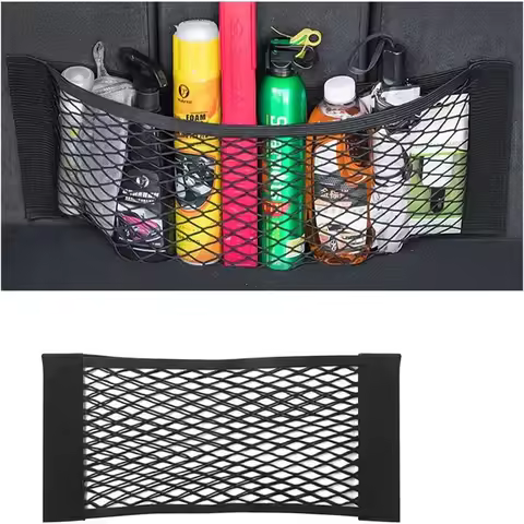 Car Back Rear Trunk Seat Elastic String Net Magic Sticker Storage Box Organizer In the Trunk Auto Ac