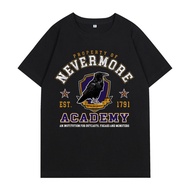 Wednesday Addams T Shirt Vintage Harajuku Casual T-Shirt Tv Series Nevermore Academy T Shirts Men Summer Gothic Streetwear S-4XL-5XL-6XL