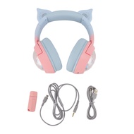 Winnsg 2.4GHz Wireless Gaming Headset Lossless Sound USB Type C BT 3.5mm Headphone for Laptop Phone 