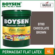 BOYSEN Color Series Permacoat Flat Latex Paint - 4L For Concrete & Stone Surfaces Tulle White Winter