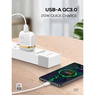 ORIGINAL LDNIO A2316C 20W FAST CHARGE CHARGER QC3.0 + PD FAST CHARGE UK 3PIN PLUG TYPE-C CHARGER