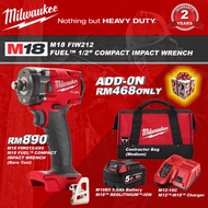 Milwaukee M18 FIW212  FUEL™ 1/2”  Cordless Compact Impact Wrench / Brushless Motor