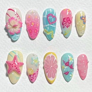 Wearing Armor Almonds 30 Pieces Summer Beach Shells 3D Three-Dimensional Flowers Butterfly Love Hear