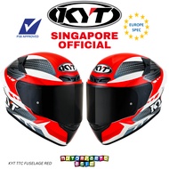 KYT TT Course Gear Black Red Full Face Helmet | PSB Approved
