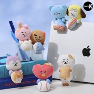 BT21 Busan Monitor Plush Doll | Official BT21 Desk Plush Figure | Koya RJ Chimmy Tata Cooky Shooky M