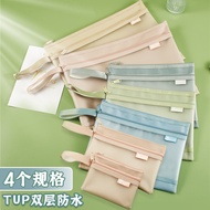 A4 File Folder 2YBH A4 Beg Fail Zip Double Lapisan Transparen Tahan Air Beg Fail A4 Beg Simpan Dokum