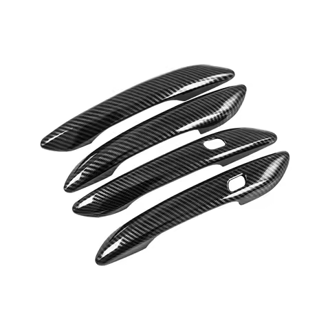 Exterior Accessories Carbon Fiber Black Exterior Door Handle Decoration Cover Trim For Hyundai Elant