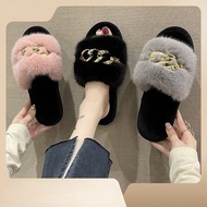 Women’s Fur Slippers - Plush & Fluffy Winter Indoor Shoes