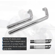 QJ Motor SRV250 chrome exhaust assembly